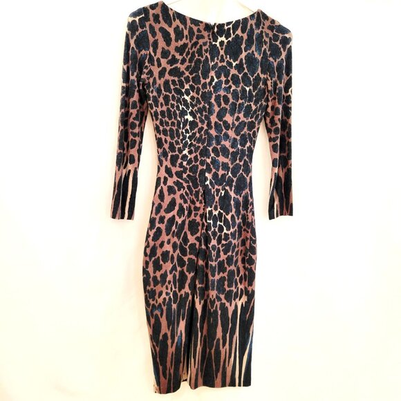 Cache Leopard Print Bodycon Dress – XS, Fully Lined, Worn Once - Picture 2 of 6